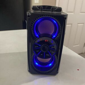 Portable Bluetooth Speaker with Blue LED Lights
